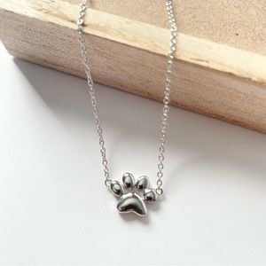 New sterling silver paw necklace